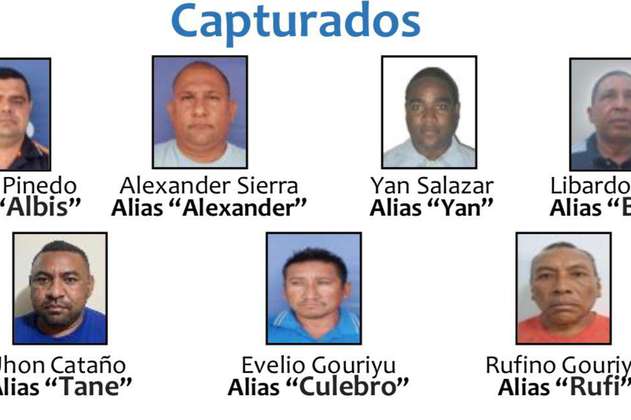 Capturan a expersonero de Manaure y a seis extraditables por narcotráfico