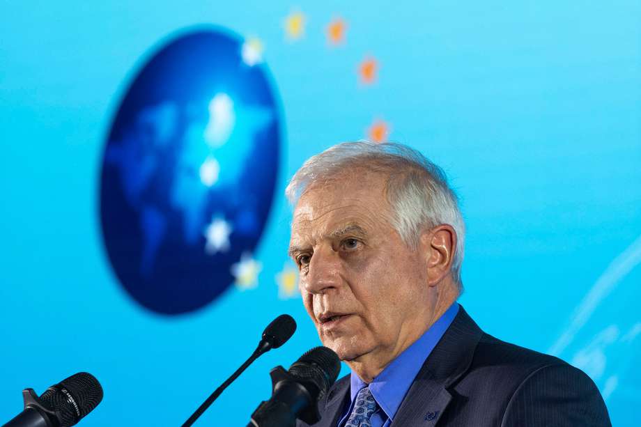 El Alto Representante de la Unión Europea para Asuntos Exteriores y Política de Seguridad, Josep Borrell, se dirige a los medios de comunicación tras la Reunión de Alto Nivel del Diálogo Belgrado-Pristina en Ohrid, República de Macedonia del Norte.
