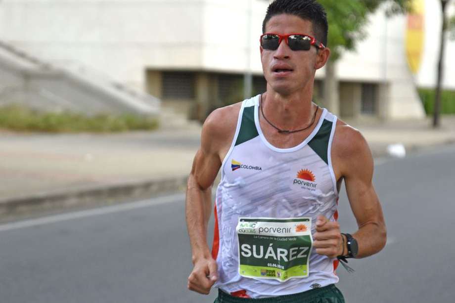 Jeisson Suárez logró récord nacional en la prueba de la maratón. Estará en los Juegos Olímpicos de Tokio, en julio próximo.