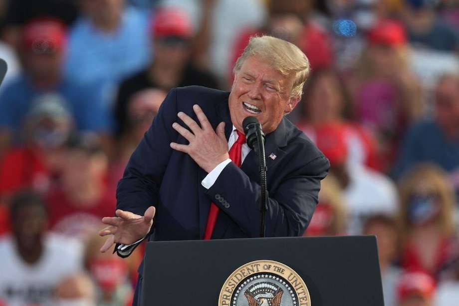 El presidente estadounidense, Donald Trump, durante un evento de campaña en Florida en octubre de 2020.