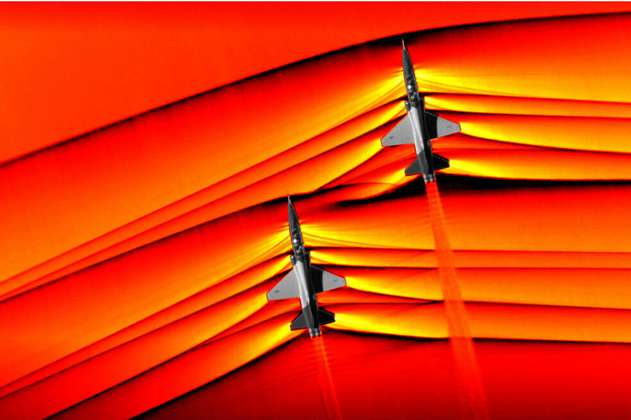 La Nasa toma fotografías inéditas de aviones cruzando la barrera del sonido