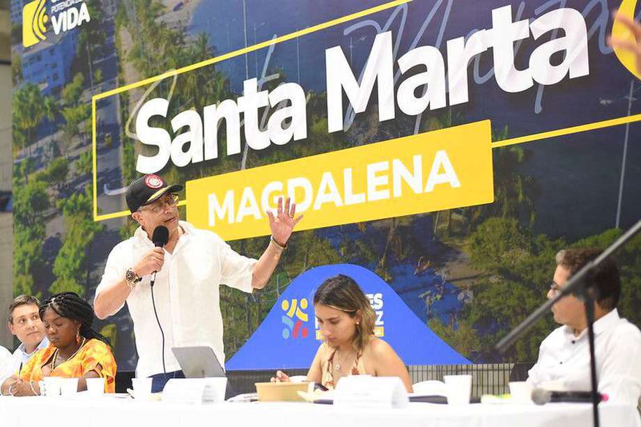 El presidente colombiano, Gustavo Petro, estuvo este miércoles 8 de mayo en Cartagena y Santa Marta.