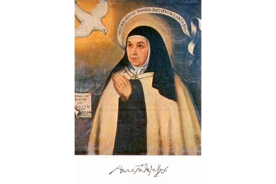 Imagen de Teresa de Ávila, también conocida como Santa Teresa de Jesús. Escribió obras como: “Camino de perfección” y “Las moradas”.