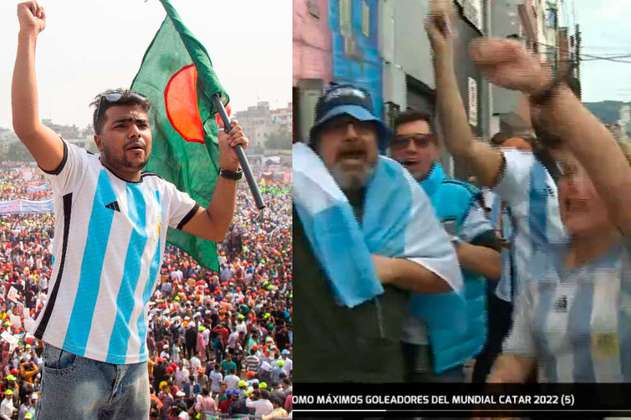 No es Bangladesh: en Bogotá también festejaron el triunfo de Argentina