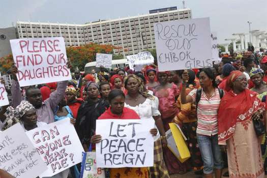 Madres de niñas secuestradas en Nigeria por Boko Haram exigen la liberación de sus hijas. / Archivo EFE