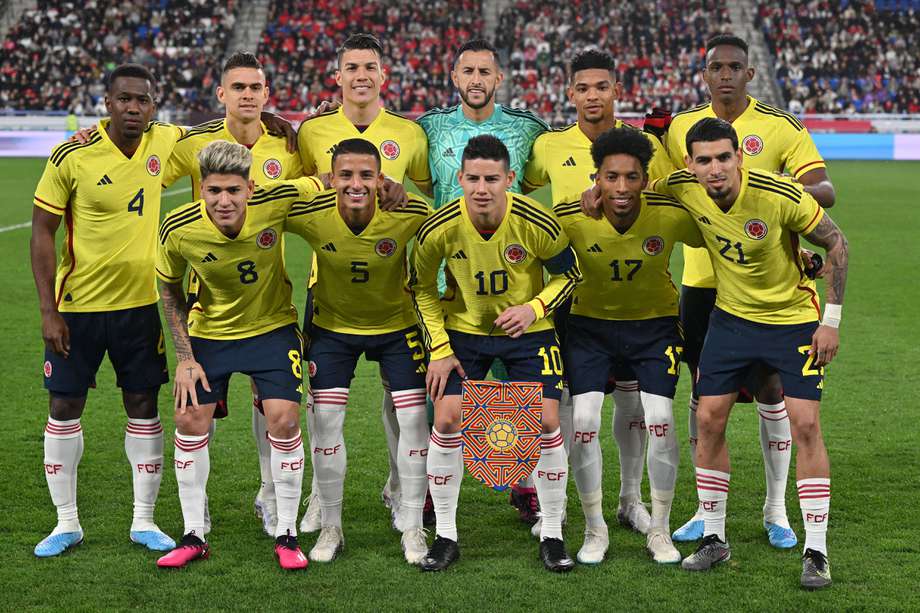 Los inicialistas de la selección de Colombia en el pasado duelo contra Corea del Sur.