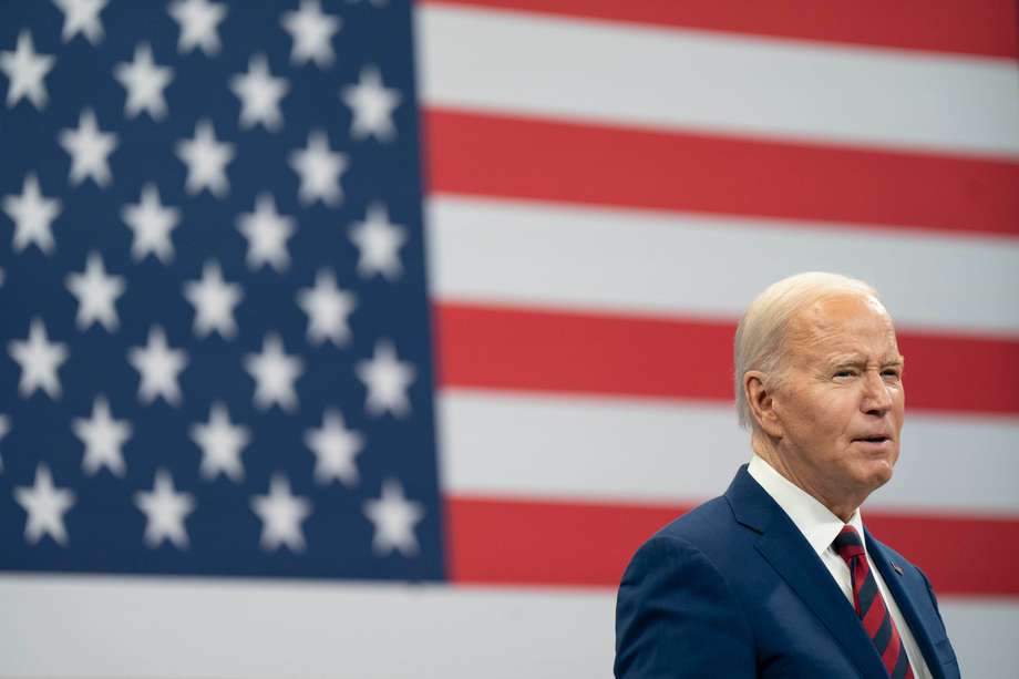 El presidente estadounidense, Joe Biden, habla durante un evento de campaña en el Centro Comunitario Chavis en Raleigh, Carolina del Norte, EE.UU., el 26 de marzo de 2024.
