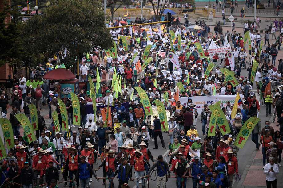 Imagen de referencia. Se tienen previstas diferentes marchas en Colombia para el día del Trabajo. 