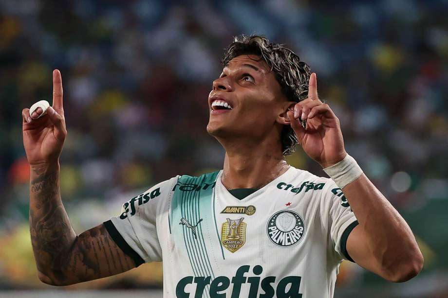El colombiano Richard Ríos ha marcado cuatro goles con la camiseta del Palmeiras de Brasil.