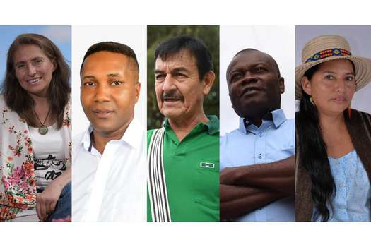 Estos son cinco de los 14 candidatos del partido Farc para las elecciones en octubre.