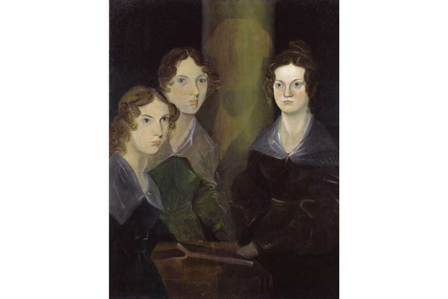 De izquierda a derecha: Emily, Anne y Charlotte Brontë, en un retrato realizado por su hermano, Patrick Branwell Brontë.