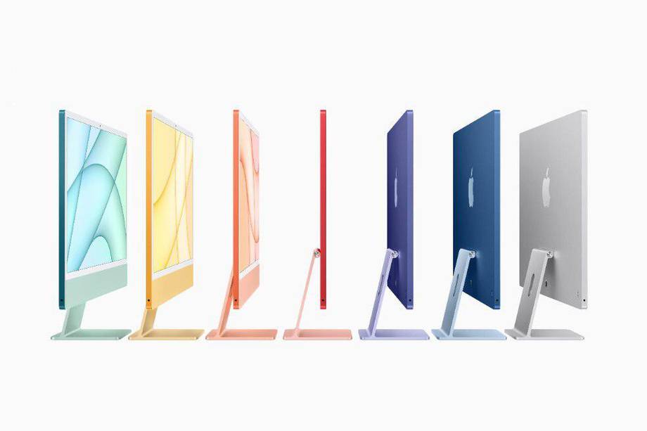 La estética general del nuevo iMac se asemeja mucho al lenguaje que predomina en la generación actual de iPhone y iPad: pocos biseles y esquinas. El grosor total del equipo es de apenas 11,5 milímetros.
