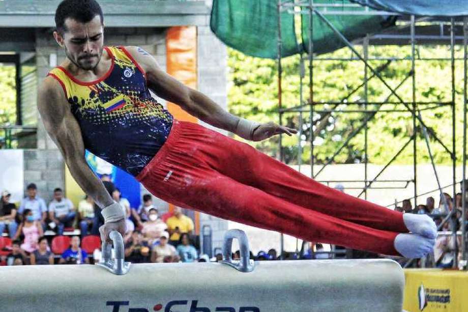 El gimnasta antioqueño Andrés Felipe Martínez es la gran figura de la primera parte de los Juegos Bolivarianos en Valledupar. / Comité Olímpico Colombiano