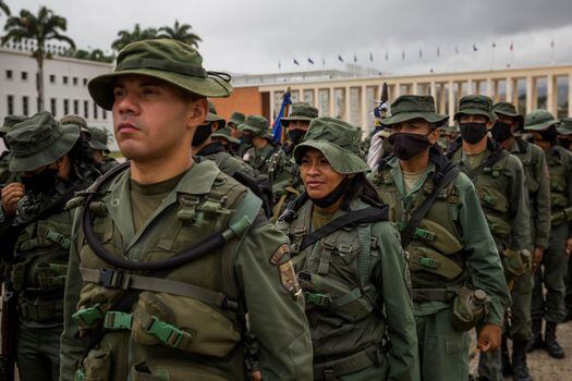 Militares durante conmemoración en Caracas (Venezuela) a Hugo Cháves.