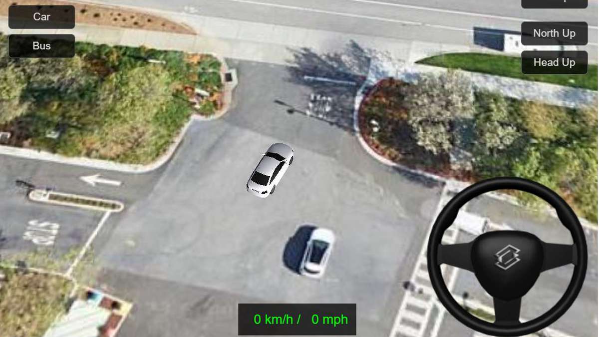 A driving simulator that uses Google Maps that you can enjoy