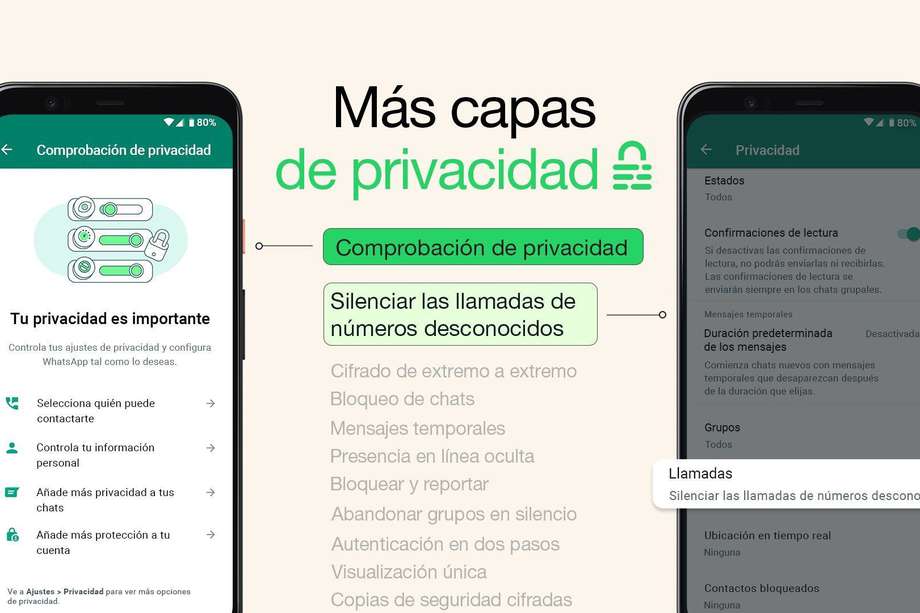 WhatsApp implementa dos nuevas funciones de seguridad.