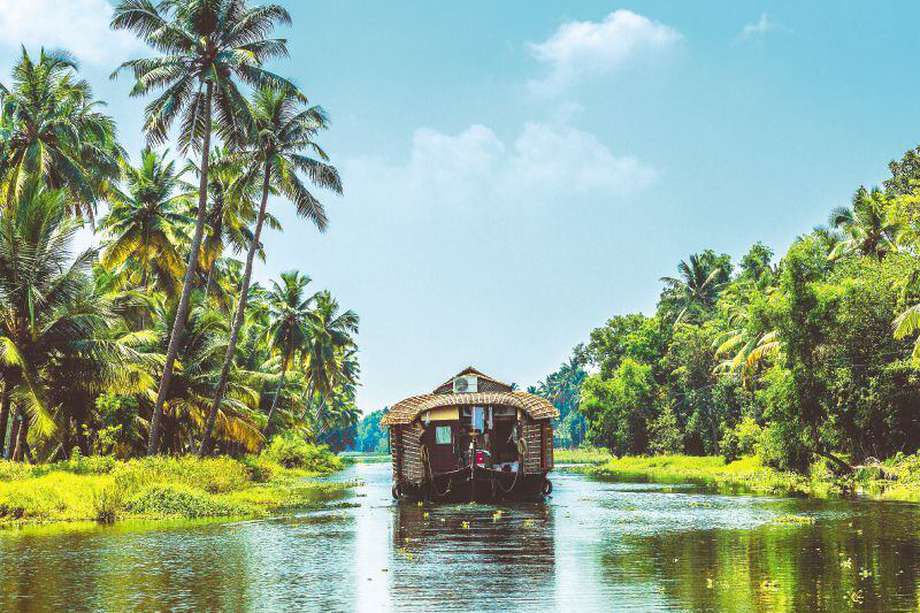 Traditional Houseboat on Kerala Backwaters