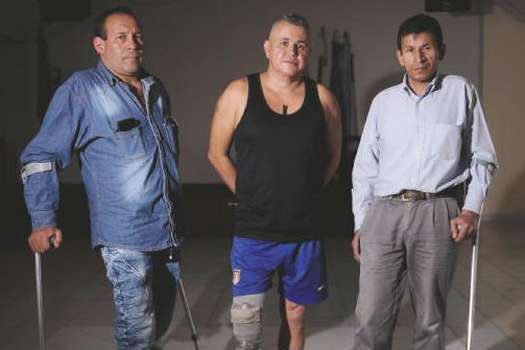 De izquierda a derecha: Nelson Arana, Luis Alfredo Celis y Huberned Pimentel. Mauricio Alvarado - El Espectador
