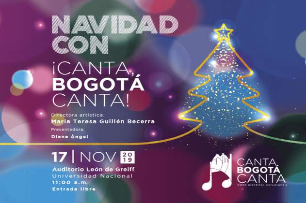Coro ¡Canta, Bogotá Canta! recibe la Navidad con un gran concierto este domingo