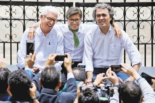 Jorge Robledo, Claudia López y Sergio Fajardo fueron los pilares de la Coalición Colombia.   / EFE