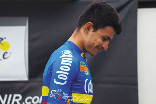 Camilo Ardila, líder de Colombia en el Tour de lAvenir. / Éder Garcés