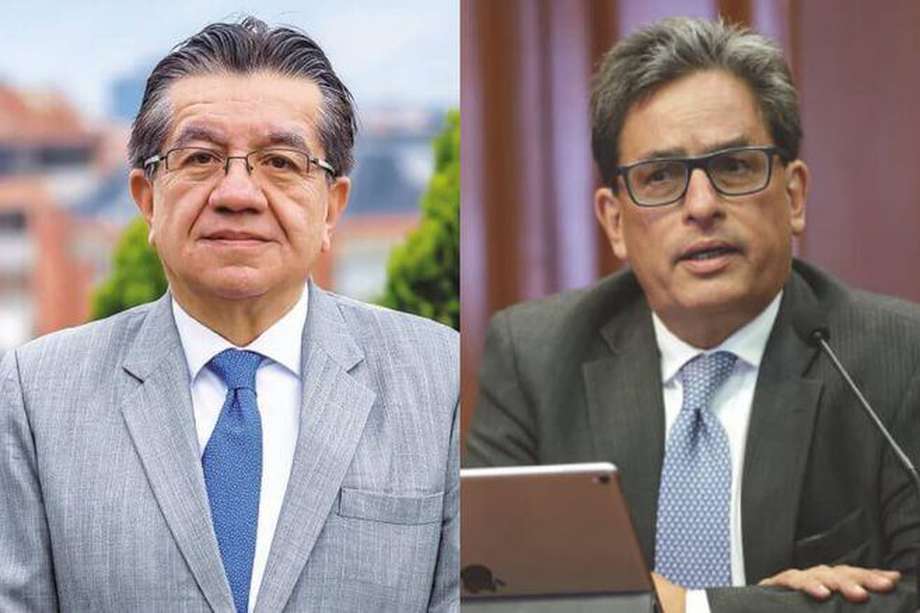 Los ministros de Salud, Fernando Ruíz y de Hacienda, Alberto Carrasquilla.