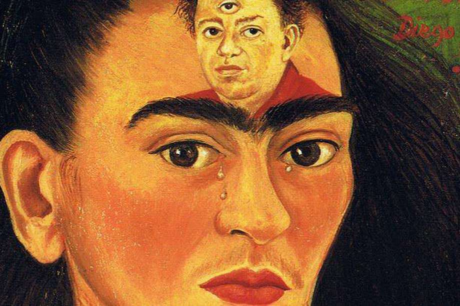 La pieza simboliza la tempestuosa relación entre Kahlo y Diego Rivera, que aparece dibujado sobre la frente de la mexicana y que a su vez tiene un tercer ojo, un elemento con el que trata de representar la continua presencia de su marido en su mente.  