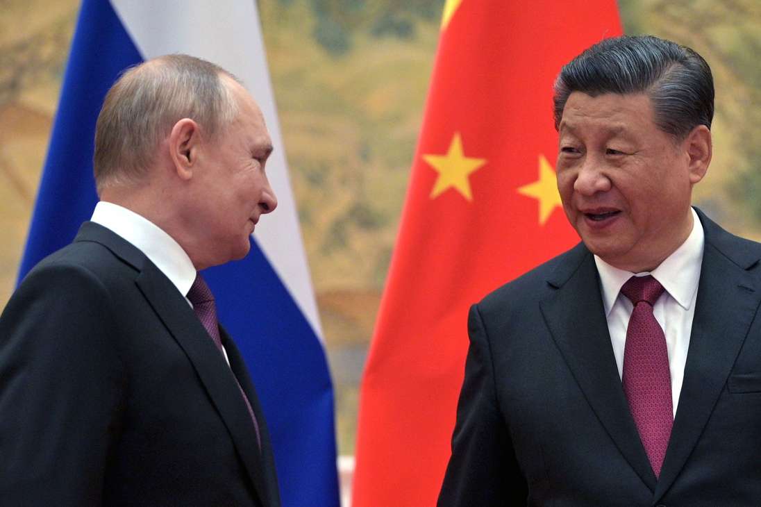 Beijing (China), 04/02/2022.- Russian President Vladimir Putin (L) and Chinese President Xi Jinping (R) meet in Beijing, China, 04 February 2022. Putin arrived in China on the day of the Beijing 2022 Winter Olympic Games opening ceremony. (Abierto, Rusia) EFE/EPA/ALEXEI DRUZHININ / KREMLIN / SPUTNIK / POOL MANDATORY CREDIT