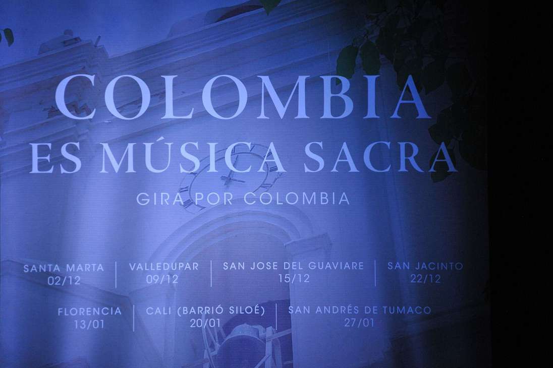 La gira " Colombia es música sacra" estuvo en siete ciudades y municipios del país. Entre ellos, Santander Marta, San José del Guaviare, Valledupar y San Jacinto.