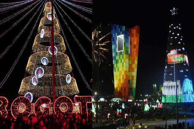 Polémica navideña: ¿es más grande el árbol de Bogotá o el de Barranquilla?