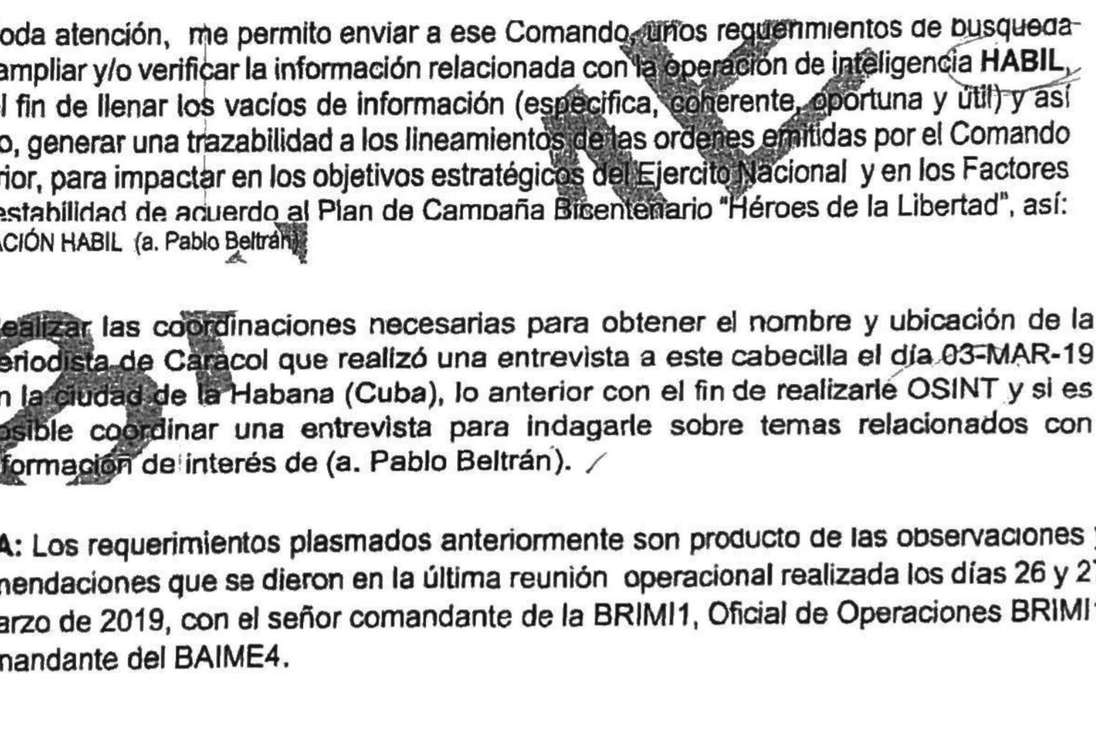 Con esta orden se oficializó el perfilamiento a la periodista María Alejandra Villamizar.