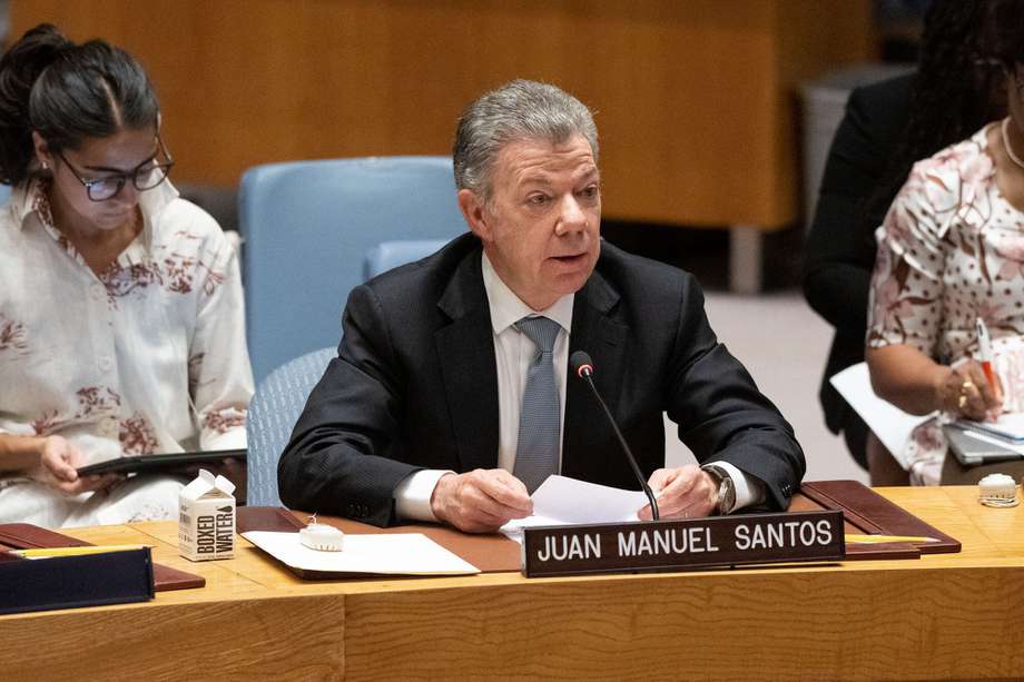 El expresidente Juan Manuel Santos, estuvo en la reunión del Consejo de Seguridad en la sede de la ONU en Nueva York (EE.UU).