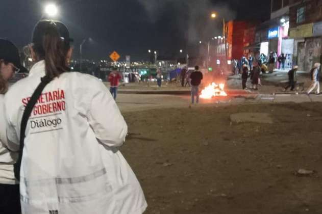 Se registraron protestas al sur de Bogotá en la noche del 28 de abril