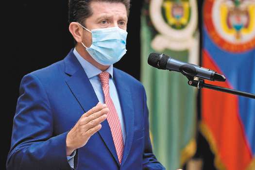 Diego Molano llegó al ministerio en febrero de 2021, luego de que Carlos Holmes Trujillo falleciera. / AFP / Raúl ARBOLEDA
