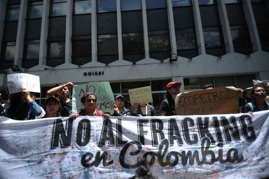 Protesta contra el fracking. Cristian Garavito / El Espectador
