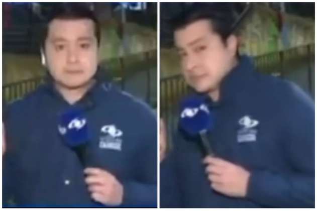 Video: periodista de Noticias Caracol fue agredido durante una transmisión en vivo