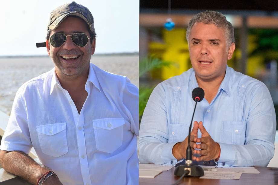 Alejandro Char, exalcalde de Barranquilla, e Iván Duque, presidente de Colombia.