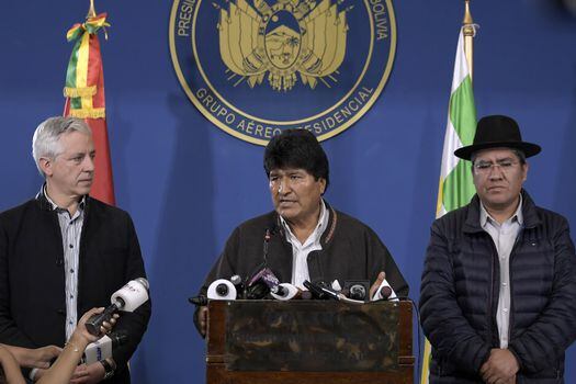 Tras una dura jornada de protestas y el pronunciamiento de la OEA, el presidente Evo Morales convocó a una nueva jornada electoral en Bolivia  / AFP/Presidencia de Bolivia 