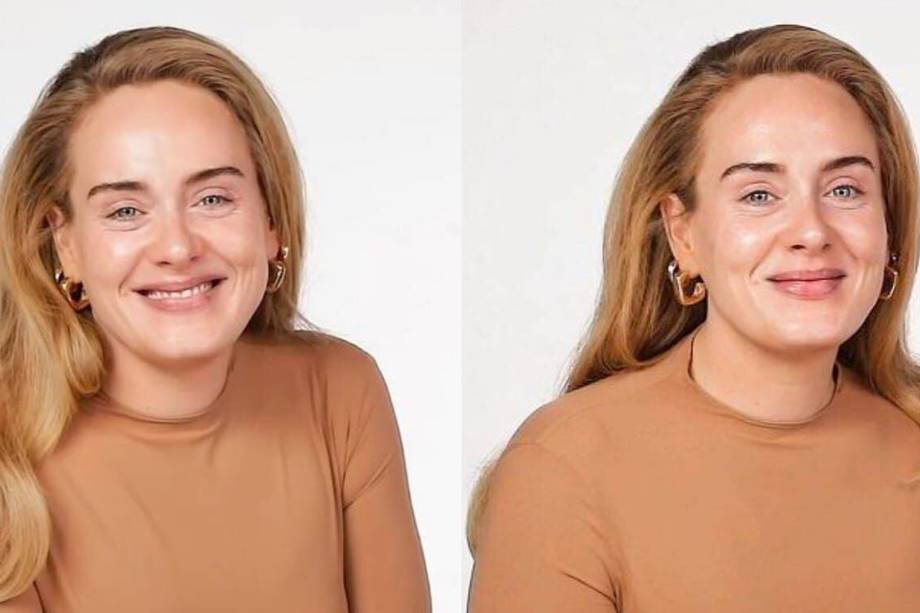 Adele bajo más de 50 kilos en los últimos años. Ahora sorprende al mostrar su rostro sin maquillaje.