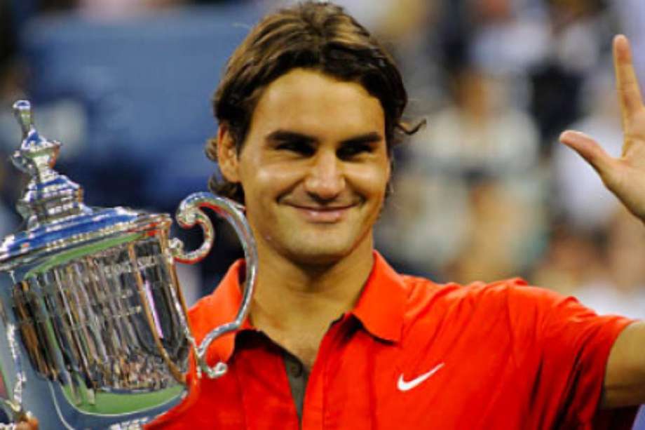 Roger Federer, con el título del US Open en 2008.