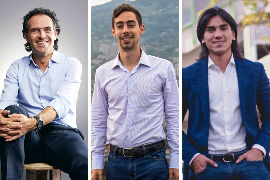 Los candidatos a la Alcaldía de Medellín Federico Gutiérrez, Juan Carlos Upegui y Albert Corredor.