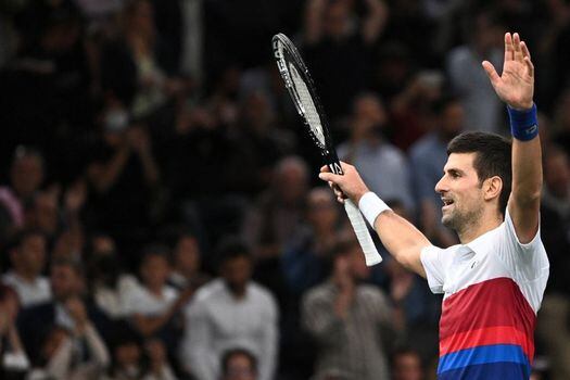 Novak Djokovic celebra su victoria de este domingo.