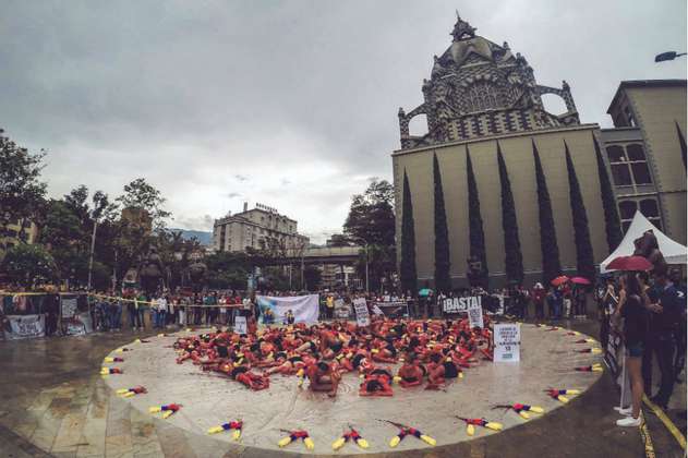 Así se manifestaron en Medellín contra la tauromaquia