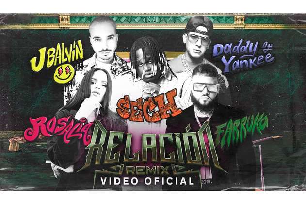 Rosalía, Daddy Yankee, Balvin y Farruko juntos en remix de “Relación” de Sech 