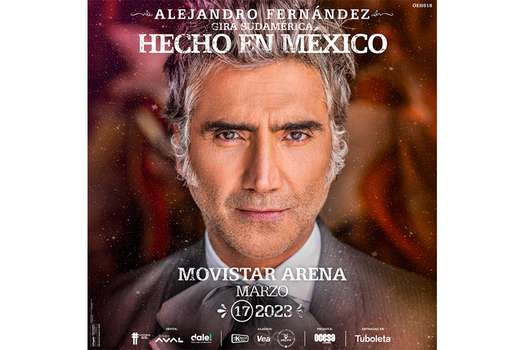 El próximo 17 de marzo del 2023 regresa Alejandro Fernández a concierto en Bogotá.