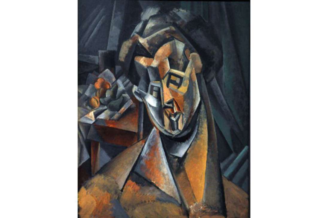 La pintura "Mujer con peras" (1909) es una de las obras del apogeo cubista de Picasso.