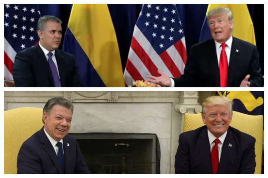 Trump es presidente de Estados Unidos desde el 20 de enero de 2017, por lo que ha tenido oportunidad de reunirse tanto con Duque como con el entonces presidente Santos. 