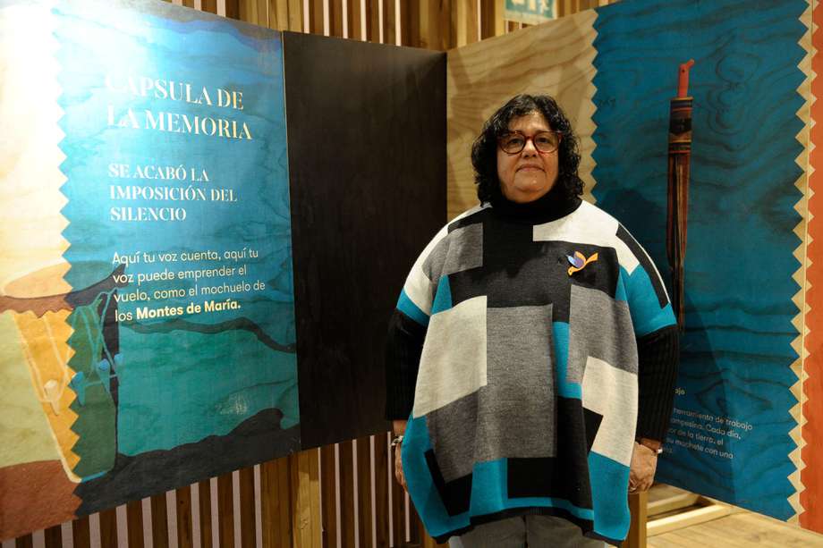 Soraya Bayuelo, directora del Museo Itinerante de la Memoria y la Identidad de los Montes de María, que aterrizó en Bogotá con la exposición "El vuelo del Mochuelo".