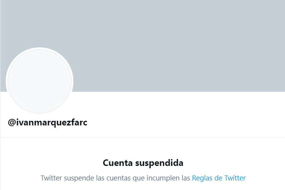 Twitter suspendió las cuentas de los disidentes de las Farc Iván Márquez y Jesús Santrich.