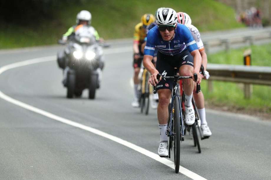 Remco Evenepoel lideró el ataque a Primoz Roglic en la quinta etapa de la Vuelta al País Vasco // @qst_alphavinyl